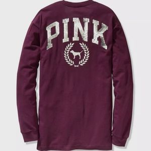 Victoria’s Secret pink bling long sleeve tee
